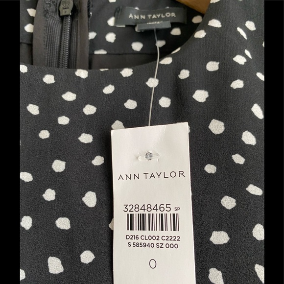 Ann Taylor Spotted Pleated Flare Dress - Picture 2 of 4